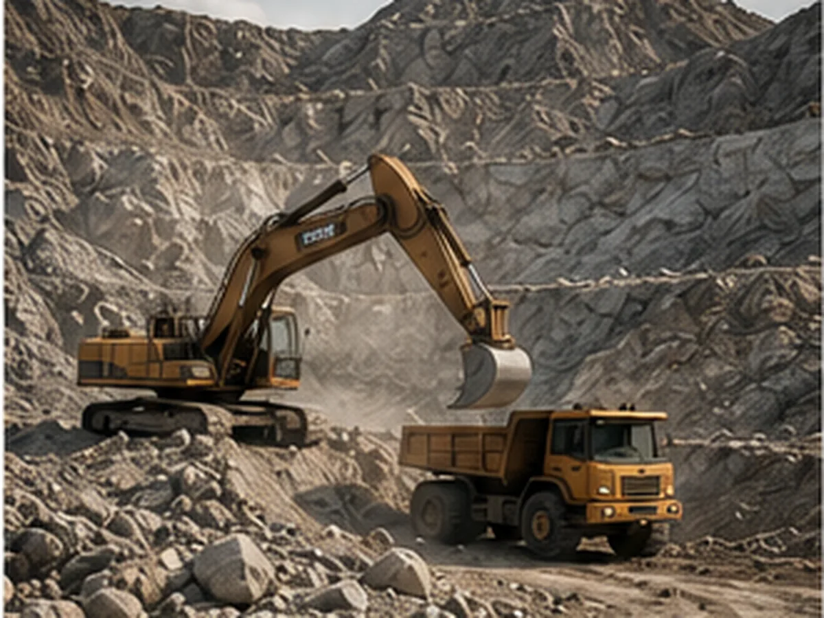 Open quarry used for mineral extraction