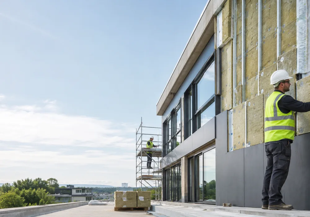 Modern building under construction