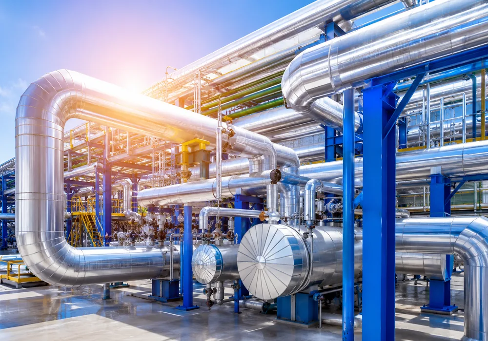 Industrial pipework and processing equipment