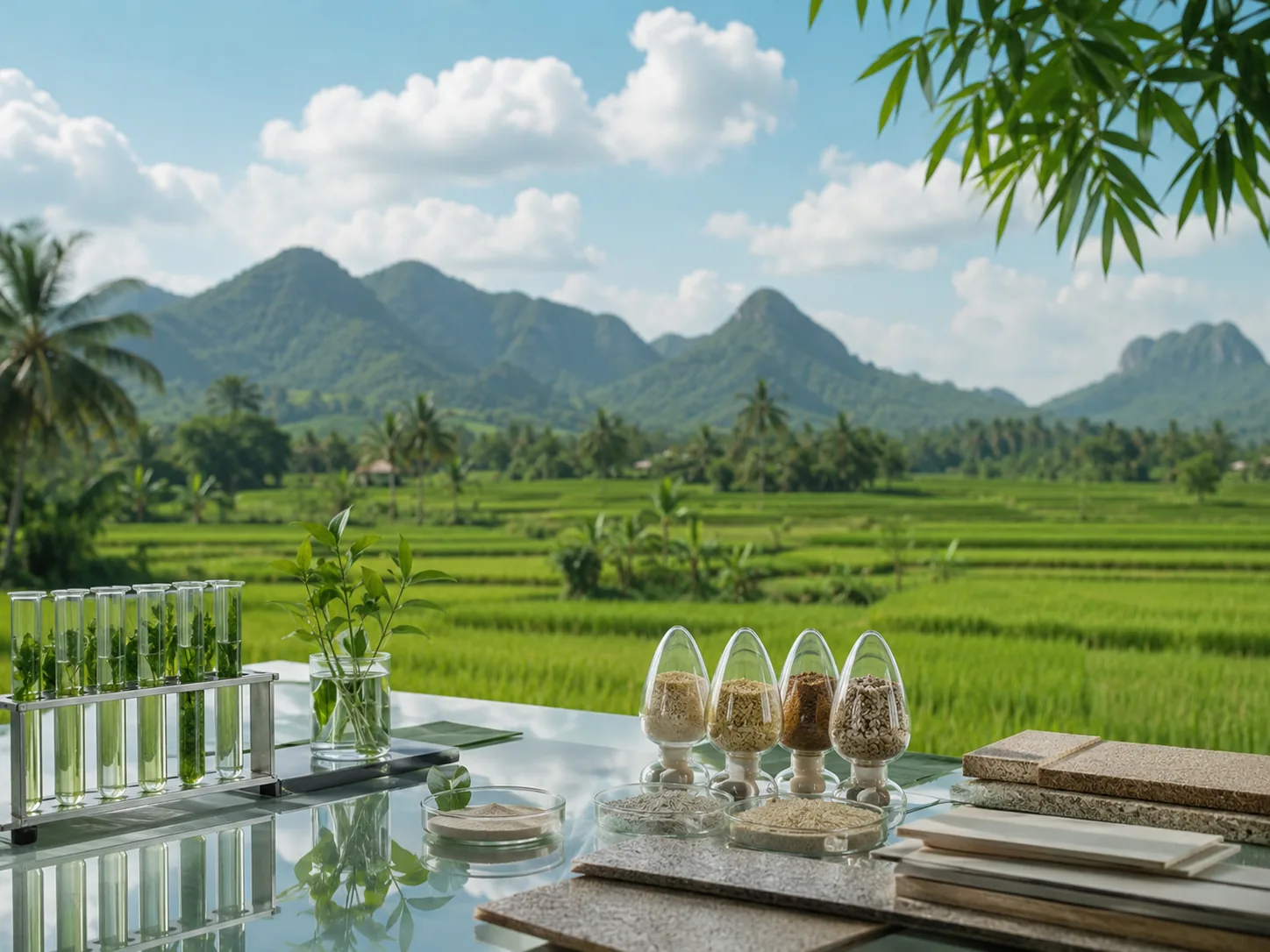 Illustration of Thailand’s landscape and cleaner industry